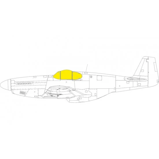 Eduard EX1037 1/48 P-51B/C Mustang Malcolm Hood Canopy Mask for Eduard kits
