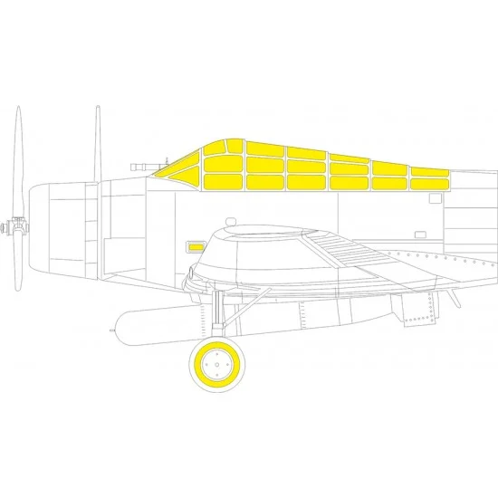 Eduard EX1047 1/48 Douglas TBD-1 Devastator Canopy Masking for HobbyBoss kits
