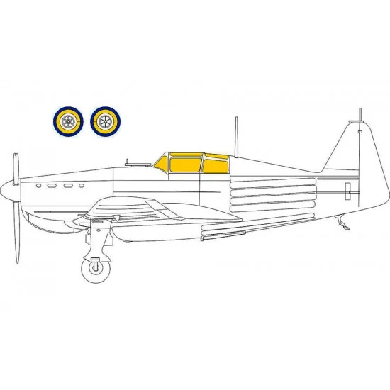 Eduard EX1064 1/48 Morane-Saulnier MS 406.C1 Masks for Dora Wings kits