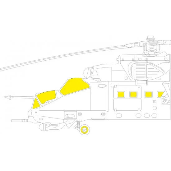 Eduard EX1071 1/48 Mil Mi-24P Masks for Trumpeter kits