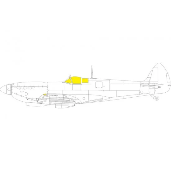 Eduard EX1082 1/48 Supermarine Spitfire Mk.IX Canopies and Wheels Masks for Eduard kits - Model Planes