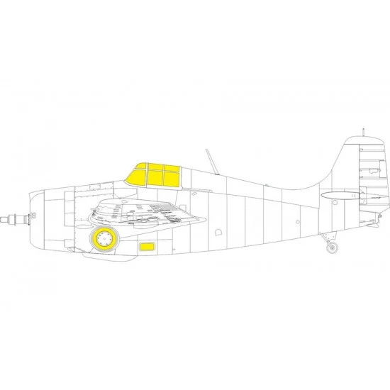 Eduard EX1095 1/48 F4F-4 TFace Paint Masks for Academy kits