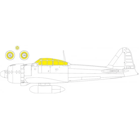 Eduard EX1105 1/48 Mitsubishi A6M5 Zero TFace Masking for Fine Molds kits - Model Planes