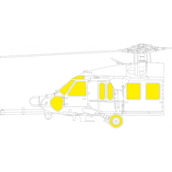 Eduard EX1107 1/48 MH-60L Black Hawk Helicopter TFace Masking for ICM kits