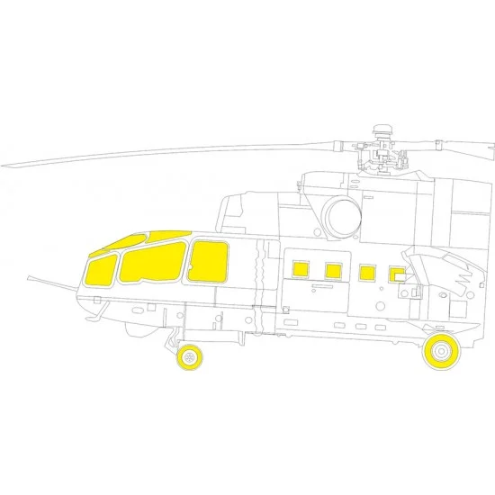 Eduard EX1115 1/48 Mil Mi-24A TFace Masking for Trumpeter kits