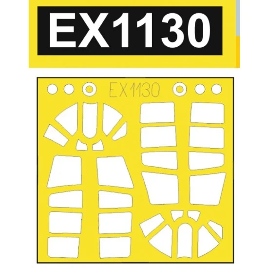 Eduard EX1130 1/48 Curtiss P-40N Canopies Masking for Eduard kits
