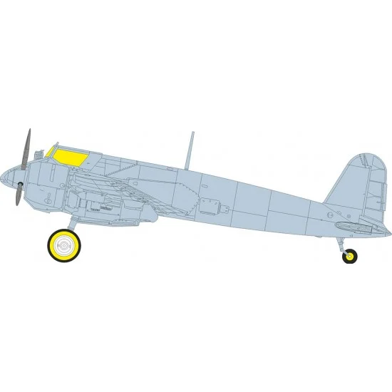 Eduard EX1147 1/48 Henschel Hs 129B Canopies Paint Masks for Takom kits - Model Planes