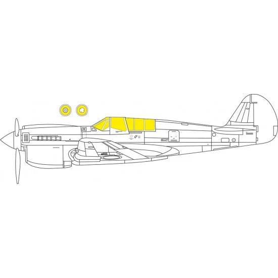 Eduard EX1151 1/48 Kittyhawk Mk.IV Canopies Paint Masks for Eduard kits - Model Planes