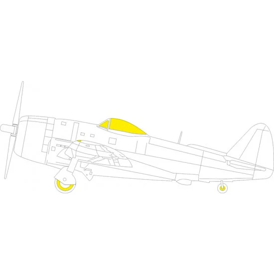Eduard EX1155 1/48 P-47N Thunderbolt Canopies Paint Masks for MiniArt kits