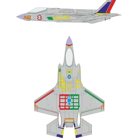 Eduard EX1156 1/48 F-35A Lightning II RAM Coating Early Paint Masks for Italeri kits