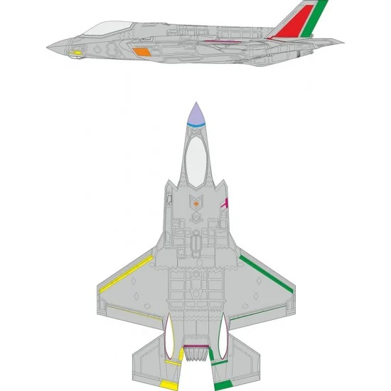 Eduard EX1157 1/48 F-35A Lightning II RAM Coating Late Paint Masks for Italeri kits