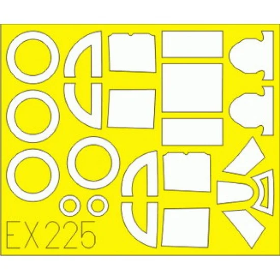 Eduard EX225 1/48 Lavochkin La-5 FN Paint Mask for Zvezda kit