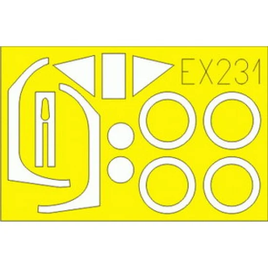 Eduard EX231 1/48 Focke-Wulf Fw 190A-5/A-8 Paint Mask for Hasegawa kit