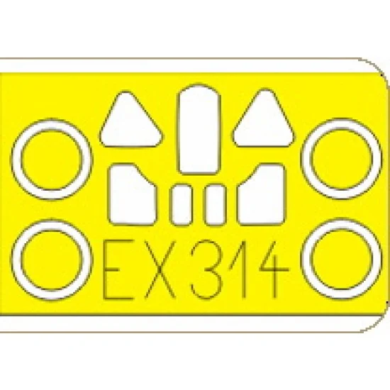 Eduard EX314 1/48 Macchi MC 200 Paint Mask for Italeri kit - Model Planes
