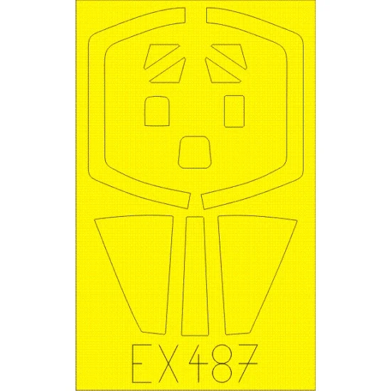 Eduard EX487 1/48 Dassault Mirage III E Paint Mask for Kinetic kit #48050 - Model Planes