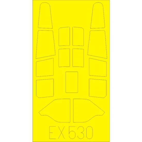 Eduard EX530 1/48 Curtiss P-40B Tomahawk Paint Mask for Airfix kit #A05130