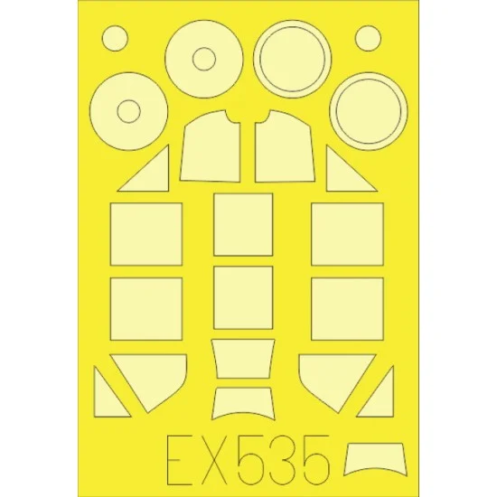 Eduard EX535 1/48 Messerschmitt Bf 109F-4 Paint Mask for Eduard kit
