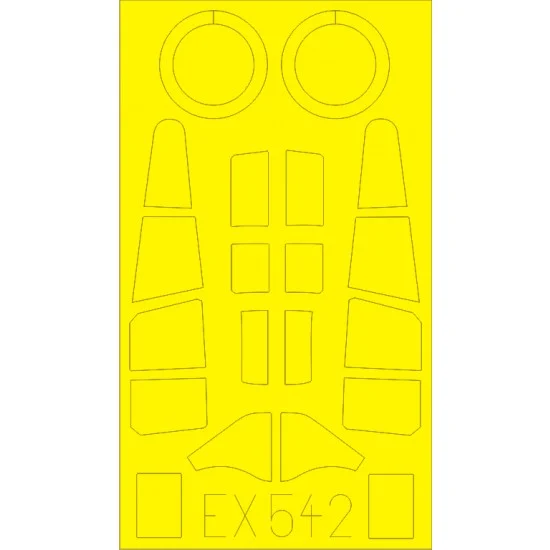 Eduard EX542 1/48 Curtiss P-40C Tomahawk Paint Mask for Bronco kit