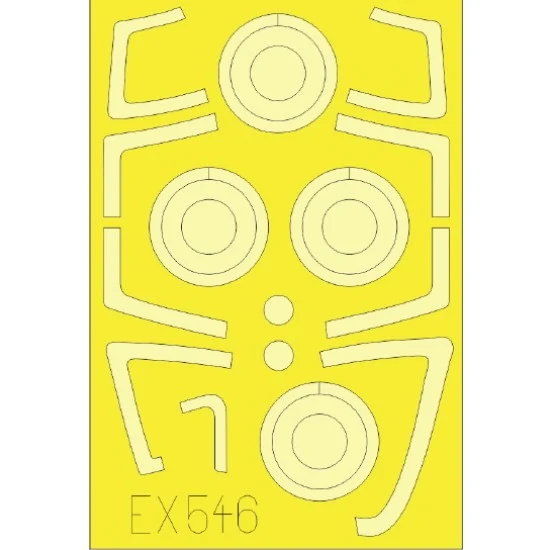 Eduard EX546 1/48 Sukhoi Su-27 Flanker B Paint Mask for Hobby Boss kit