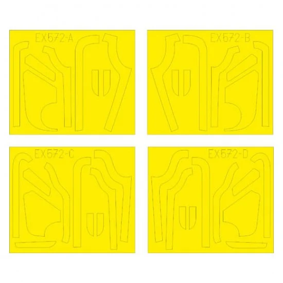 Eduard EX572 1/48 B-17G Antiglare Panels (VE production) Paint Masks for Revell/Monogram kits