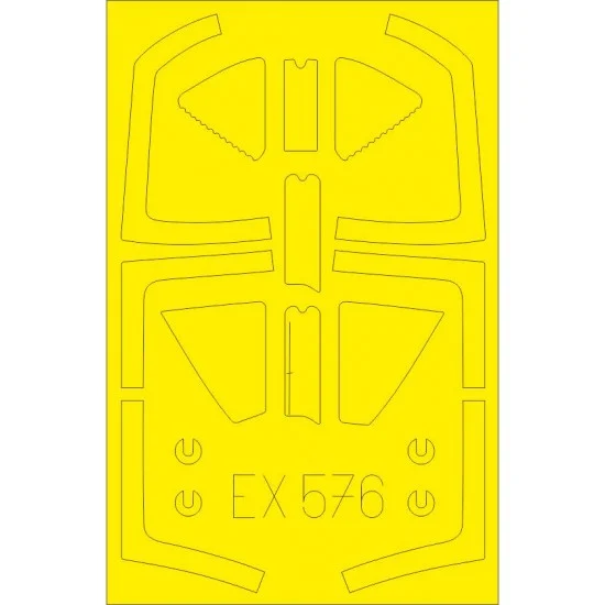Eduard EX576 1/48 Harrier T.2/T.4/T.8 Paint Masks for Kinetic kits - Model Planes