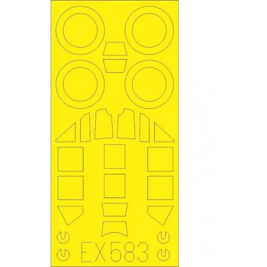Eduard EX583 1/48 Bf 109G-6 Paint Masks for Tamiya kits