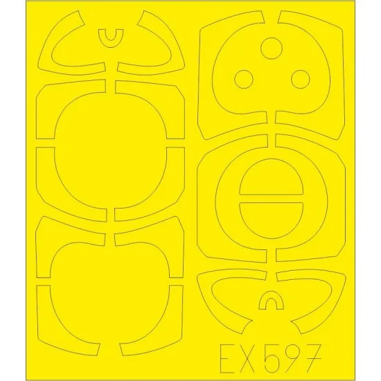 Eduard EX597 1/48 Aero L-29 Tface Paint Masks for Eduard kits