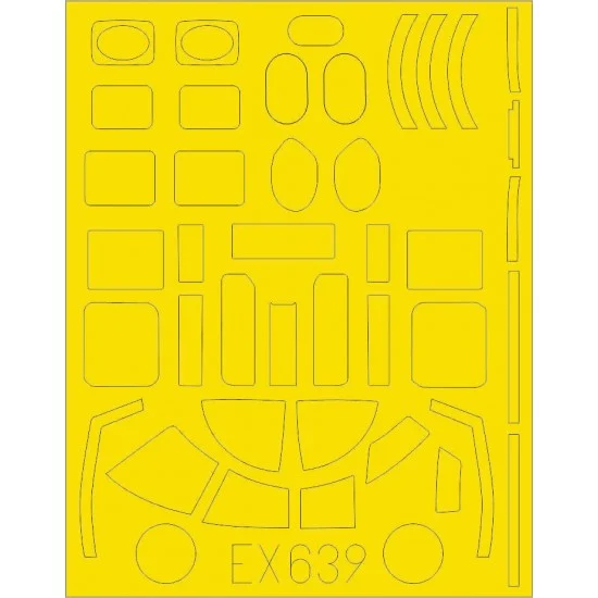 Eduard EX639 1/48 North American B-25G Mitchell Paint Masks for Italeri kits