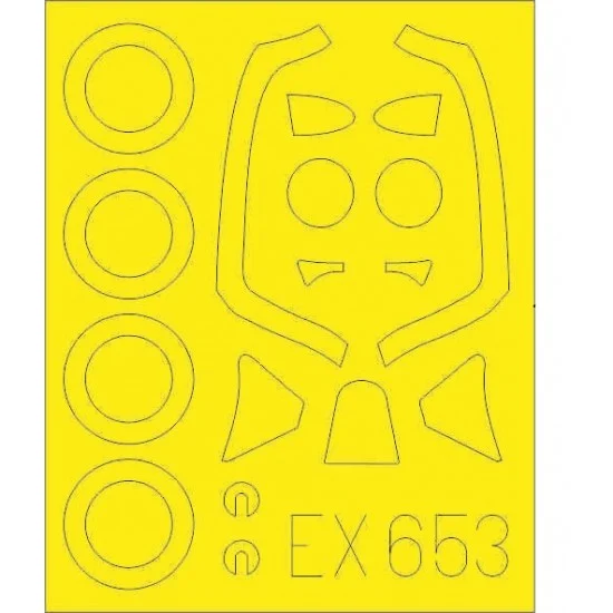 Eduard EX653 1/48 Supermarine Spitfire FR Mk.XIV Paint Masks for Airfix kits - Model Planes