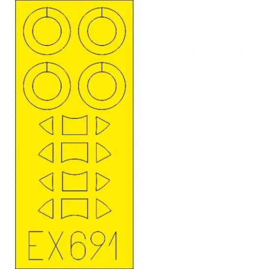 Eduard EX691 1/48 de Havilland Tiger Moth Paint Masking for Airfix kits - Model Planes