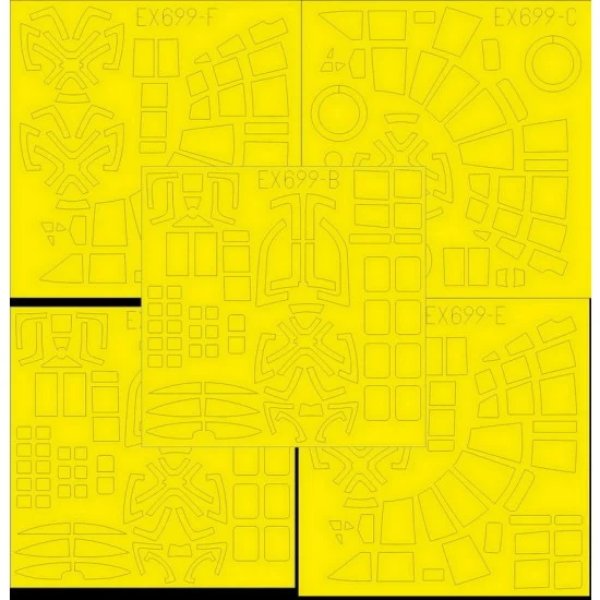 Eduard EX699 1/48 Heinkel He 111Z TFace Paint Masking Sheet for ICM kits - Model Planes