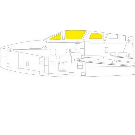 Eduard EX790 1/48 Republic F-84F Thunderstreak Paint Masking for Kinetic kits