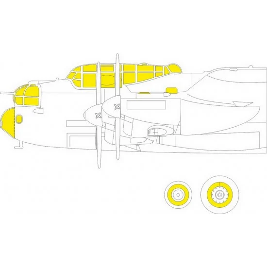 Eduard EX793 1/48 Avro Lancaster B Mk.I TFace Paint Masking for HK Models kits - Model Planes
