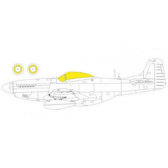 Eduard EX801 1/48 P-51K Mustang TFace Paint Masking for Eduard kits