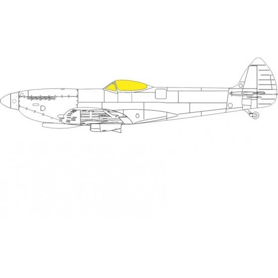 Eduard EX808 1/48 Supermarine Spitfire Mk.XVI TFace Paint Masking for Eduard kits - Model Planes