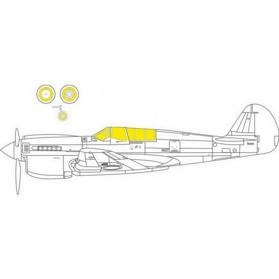 Eduard EX817 1/48 Curtiss P-40N Warhawk Paint Masking for Academy kits