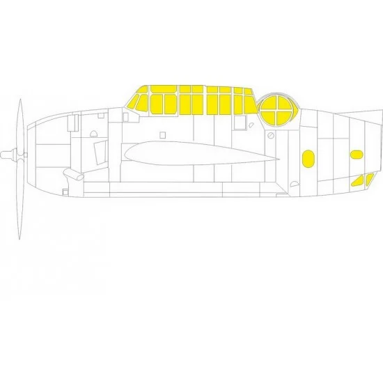 Eduard EX819 1/48 Grumman TBF-1C Avenger Paint Masking for Academy kits