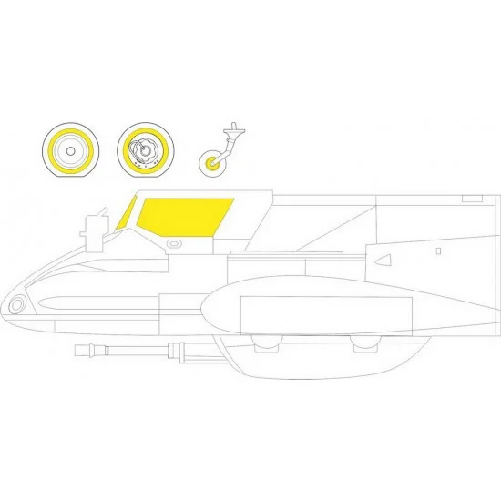 Eduard EX828 1/48 Henschel Hs 129B Tface Paint Masking for Hobby 2000/Hasegawa kits - Model Planes
