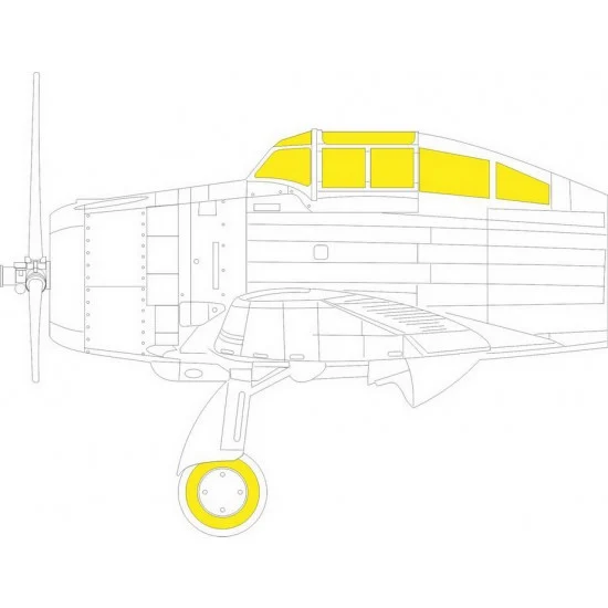 Eduard EX832 1/48 Seversky P-35 Tface Paint Masking for Dora Wings kits