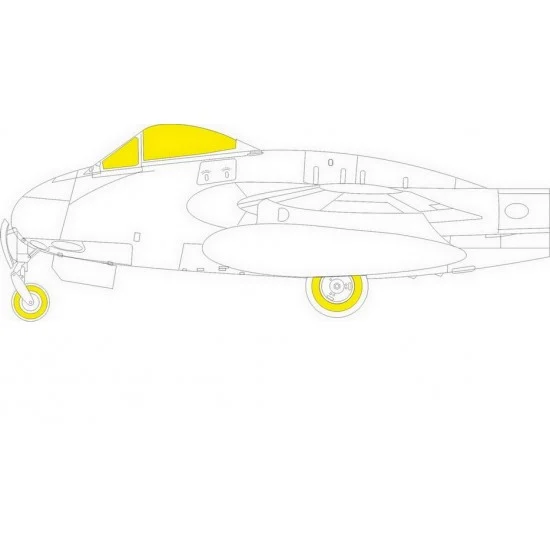 Eduard EX834 1/48 de Havilland Vampire F.3 Paint Masking for Airfix kits - Model Planes