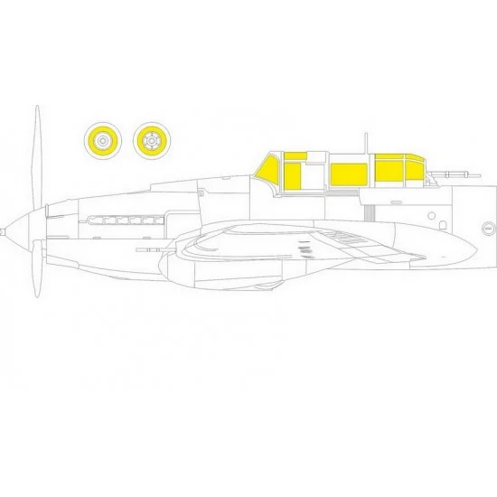 Eduard EX856 1/48 IL-2 Sturmovik mod. 1943 Paint Masking for Zvezda kits