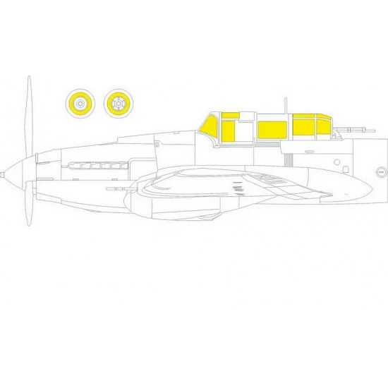 Eduard EX857 1/48 IL-2 Sturmovik mod. 1943 TFace Paint Masking for Zvezda kits