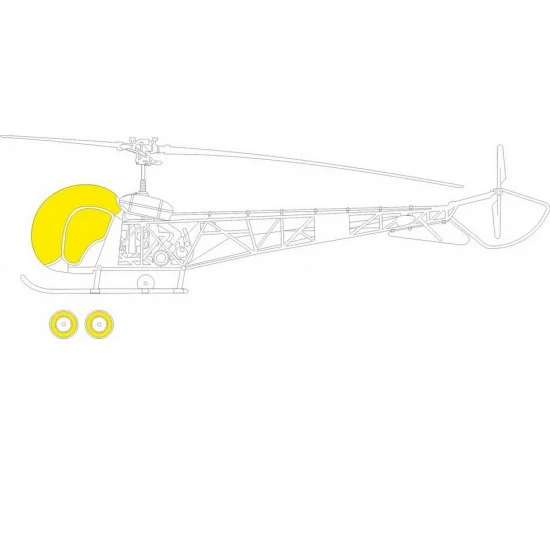 Eduard EX861 1/48 Bell OH-13 Sioux TFace Paint Masking for Italeri kits