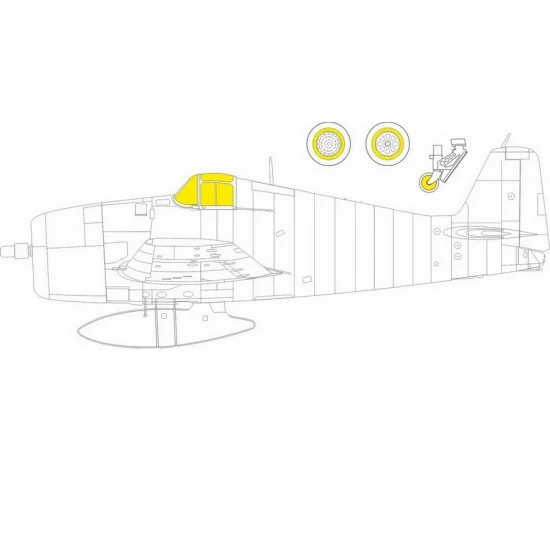 Eduard EX866 1/48 Grumman F6F-5 Hellcat TFace Paint Masking for Eduard kits