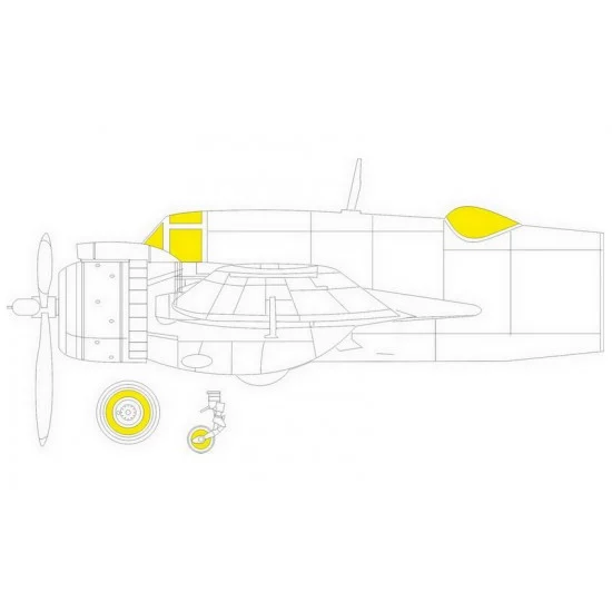 Eduard EX874 1/48 Bristol Beaufighter Beau Mk.VI Tface Paint Masking for Tamiya kits - Model Planes