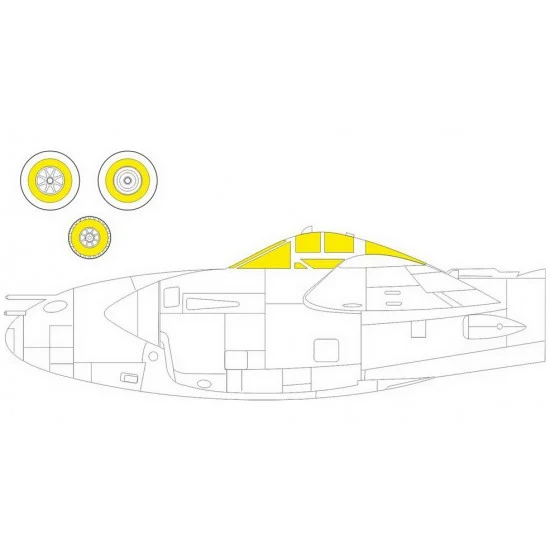 Eduard EX884 1/48 Lockheed P-38J Lightning Paint Masking for Tamiya kits
