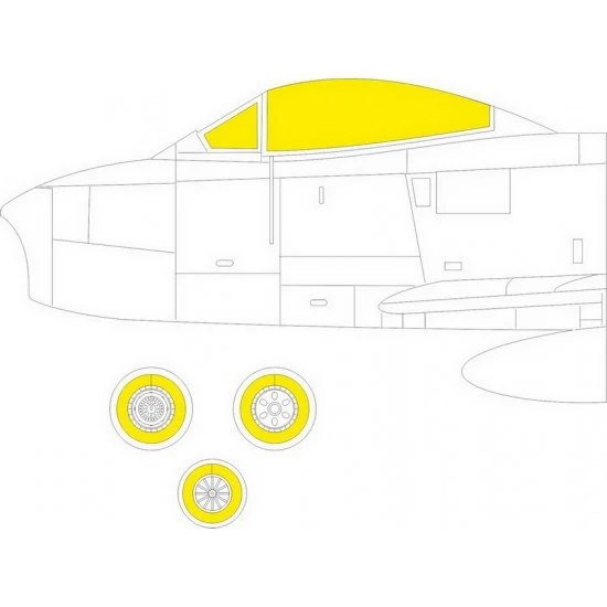 Eduard EX887 1/48 F-86F-40 Sabre Paint Masking for Airfix kits