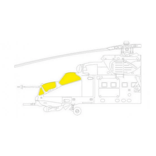 Eduard EX896 1/48 Mil Mi-35M Attack Helicopter Paint Masking for Zvezda kits