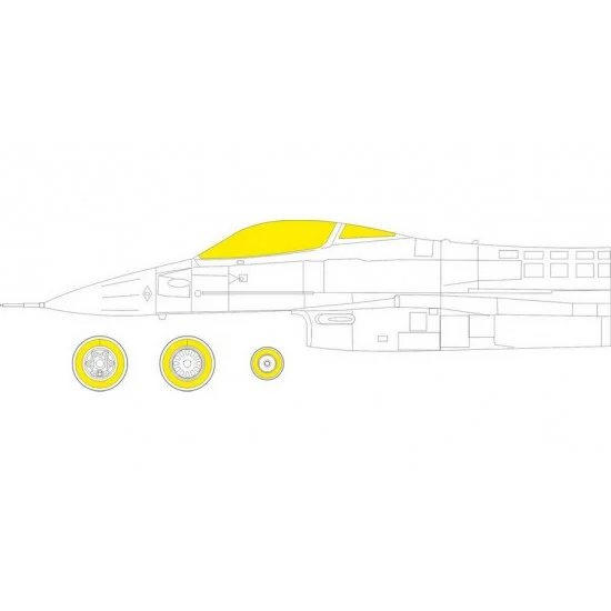 Eduard EX929 1/48 F-16A MLU Fighting Falcon Masking for Kinetic kits
