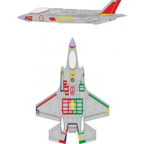 Eduard EX931 1/48 F-35A Lightning II RAM Coating Early Masking for Tamiya kits